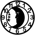 Giant 40 Inch Diameter Hand-crafted Tower Wall Clock (Arabic Numerals, Moon & Stars Style)