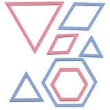 Clover Patchwork Templates Set of 7 - Triangles & Hexagons