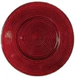 RED SWIRL GLASS CHARGER