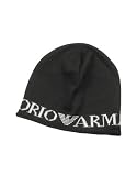 Emporio Armani - Emporio Armani Signature Knit Wool Skull Cap Black
