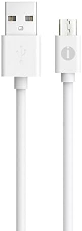 Micro Phone Charger, Ixt® 0.9m/3ft USB2.0 - MicroUSB to USB Cable, A Male to Micro B Charge and Sync Cord For Android/Samsung/HTC/Windows/MP3/Camera and other Device,White