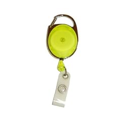 Ausweis Jojo mit Schlaufenclip Oval in gelb transparent