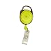 Ausweis Jojo mit Schlaufenclip Oval in gelb transparent