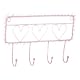 'Vintage' Soft Pink Heart wire Hooks