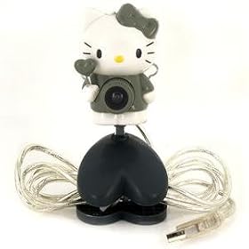 Kitty Cat Cartoon USB Digital Web Camera (Grey)