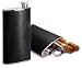 Cigar Case Flask Combo Hip Flask (4 Oz) w/ Cigar Holder (6-1/2")