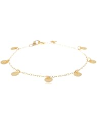Gold over Silver Multi-Disc Chain Bracelet, 7.5"