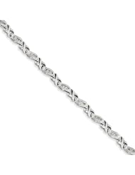 Sterling Silver Diamond X Bracelet
