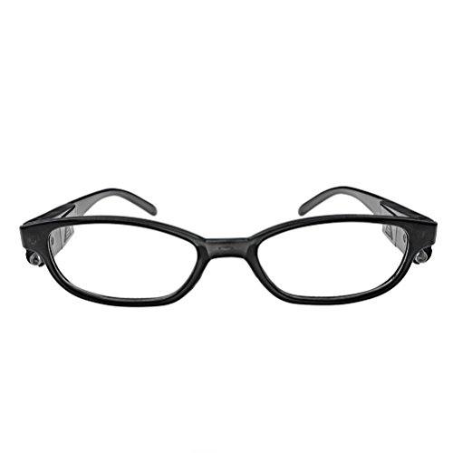 Hand-free Touch Switch Super Bright LED Lighted Up Bedroom Clamping Book Map Reading Glasses +2.00