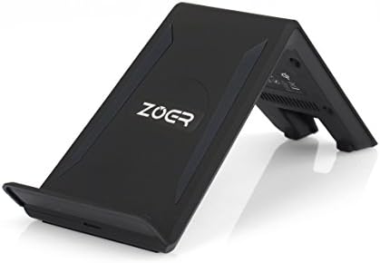 ZOER 3 Coils Qi Wireless Charger,Wireless Charging Pad Stand for Samsung Galaxy S7,S7 Edge,Note5,S6 Edge Plus,S6,S6 Edge(Not Included 2 amp AC Adapter) (Black)