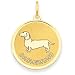 dachshund29 - 14k Dachshund Disc Charm