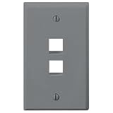 Leviton QuickPort Single-Gang - Wall plate - gray - 2 ports