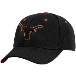Zephyr Texas Longhorns Black Fadeout II Fitted Hat