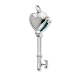 Heart Locket Key Pendant in Sterling Silver
