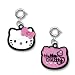 Sanrio Hello Kitty Face Crystal Mirror Charm - REVERSABLE
