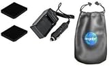 ValuePack (2 Count): Digital Replacement Battery PLUS Mini Battery Travel Charger for Specific Digital Camera and Camcorder Models / Compatible with PANASONIC DMW-BCF10, DMW-BCF10E, Lumix Models: DMC-FX60K, DMC-FX60N, DMC-FX60P, DMC-FX60S, DMC-FX60V, DMC-FX65, DMC-FX65A, DMC-FX65K, DMC-FX65N, DMC-FX65P, DMC-FX65S, DMC-FX65V, DMC-TS1 Charges with Intelligent Charge Technology - Includes Car Adapter, TWO Batteries and ONE Leatherette Camera / Lens Accessories Pouch