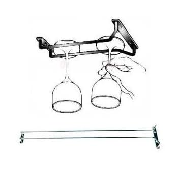 Set A Shopping Price Drop Alert For New, 24-Inch Long, Wine Glass Rack, Wire Hanging Rack, Wine Glass Hanging Rack, Wire Wine Glass Hanger Rack, Stemware Rack, Under Cabinet, Chrome Finish