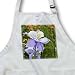 Blue Columbine (Colorado State Flower) - BLACK Full Length Apron With Pockets 22w X 30l