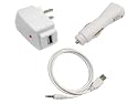Brand New Accessory Bundle Kit for Apple Ipod Shuffle 2nd Generation Mp3 Player - USB Home Travel Ac Charger + USB Car Charger with Ic Chip + 2-in-1 2.0 USB Sync & Charge Data Cable