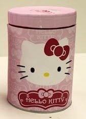 Round Tin Bank - Hello Kitty - Kitty Face Pink