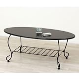 クロシオ 鏡面オーバルテーブル(ブラック) 41122(クロシオ)