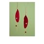Ruby Duck Feather Earrings