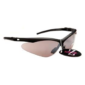 Rayzor Professional Lightweight UV400 Black Sports Wrap Golf Sunglasses, With a Smoked Mirrored Anti-Glare Lens