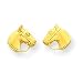 14k Horse Head Earrings