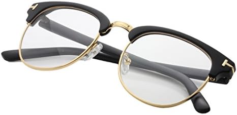 Mens Womens Vintage Classical Cool Plain Glass Clubmaster Spectacles Clear Lens