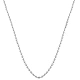 Beautiful Shiny 925 Sterling Silver Oval Beads Chain