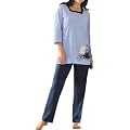 BellaDonnaModen Chicer Pyjama Hausanzug Empire Blau