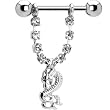 Crystalline Gem Dragon Nipple Ring