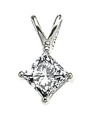 CleverEves 14K White Gold 3 8 Ct Diamond Pendant