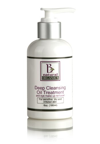 Be Natural Organics Deep Cleansing Oil Treatment and Eye Makeup Remover 6 Oz (180 ml)