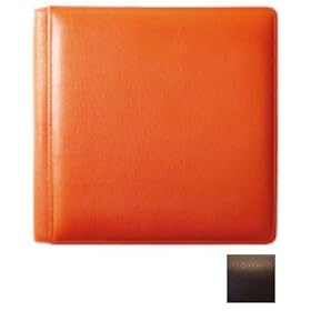 Mocha brown pebble-grain #106 scrapbook album features soft leather by Raika ...