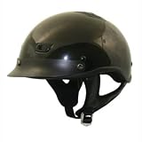 DOT Approved Motorcycle Helmet - Half - Black - Medium