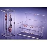 Earring Stand (Clear) (3 5/8W x 3 5/8D x 8 3/4H)