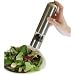 Automatic Stainless Steel Pepper Mill and Salt Gri (Brushed Stainless Steel) (2"H x 2"W x 9"D)