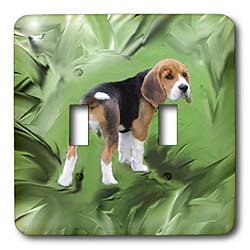 Dogs Beagle - Beagle Puppy - Light Switch Covers - double toggle switch
