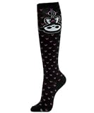 Loungefly Skelanimals Marcy The Monkey Black With Purple Hearts Knee High Socks