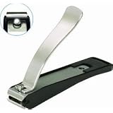 Mehaz Straight Blade Stainless Steel Toenail Clipper + A-Viva Magic 4-Sided Nail Buffer