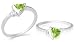 Trillion Cut Peridot Ring Sterling Silver Size 9