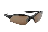 XPO X3667PCP AMBER Gator Polarized Rimless Sunglasses - Matte Black - Amber Lens