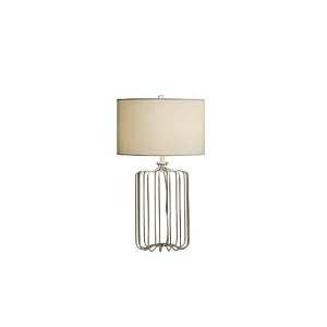 Nova Lighting 11475 Maya Table Lamp, Plated Satin Nickel And White Shade by Nova Lighting