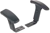 Alera IN49AKA10B Curved T-Arms for Interval Series Task Chairs, Black