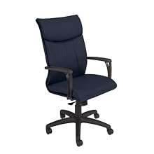 National Office Furniture Respect High Back Executive Office Chair, Navy Faux Leather