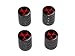 Zombie Outbreak Response Vehicle Red Biohazard - Tire Rim Valve Stem Caps - Black Cheap