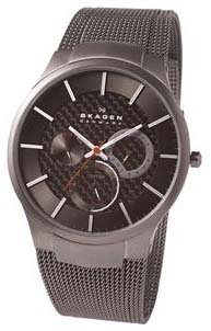 Skagen #809XLTTM Men's Titanium Mesh Band Multi Function Watch