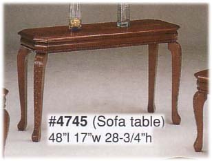 ELEGANT CHERRY FINISH SOFA CARVED LEG