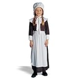 Colonial Girl Child Historical Thanksgiving Holiday Kids Pilgrim Puritan Costume